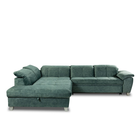 Coltar Cu Otoman Mare Sevilia Lux, Stanga, Cu Lada, 5 Locuri, Verde Petrol, 300 x 234 Cm-01