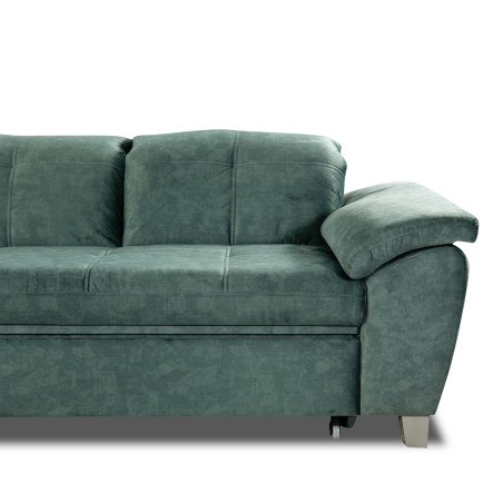 Coltar Cu Otoman Mare Sevilia Lux, Stanga, Cu Lada, 5 Locuri, Verde Petrol, 300 x 234 Cm-01