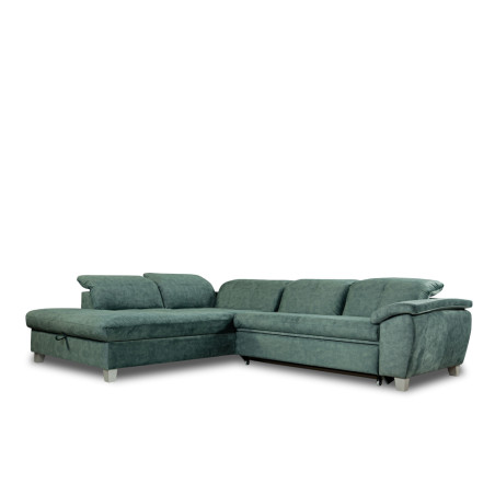 Coltar Cu Otoman Mare Sevilia Lux, Stanga, Cu Lada, 5 Locuri, Verde Petrol, 300 x 234 Cm-01