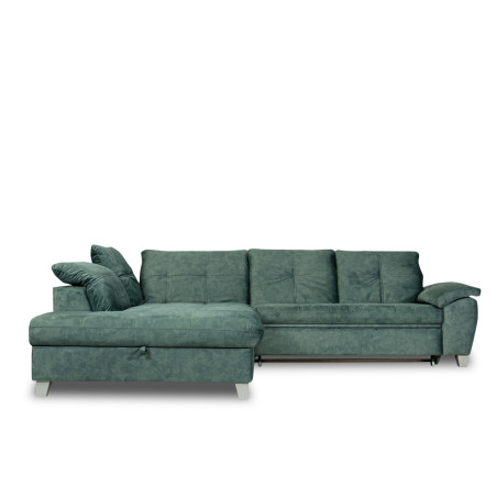 Coltar Cu Otoman Mare Sevilia Lux, Stanga, Cu Lada, 5 Locuri, Verde Petrol, 300 x 234 Cm-01