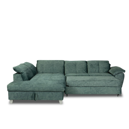 Coltar Cu Otoman Mare Sevilia Lux, Stanga, Cu Lada, 5 Locuri, Verde Petrol, 300 x 234 Cm-01
