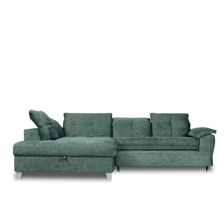 Coltar Cu Otoman Mare Sevilia Lux, Stanga, Cu Lada, 5 Locuri, Verde Petrol, 300 x 234 Cm-01