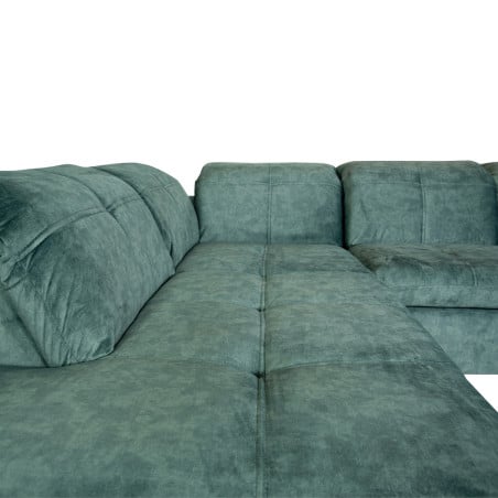 Coltar U Extensibil Sevilia Lux, Stanga, 6 Locuri, Tetiere Reglabile, Verde Petrol, 355 Cm-01