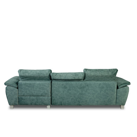 Coltar Extensibil Cu Insula Dreapta Sevilia Lux, 5 Locuri, Lada, Tetiere Reglabile, Verde Petrol, 272 Cm-01