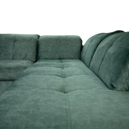 Coltar Extensibil Cu Otoman Mic Dreapta Sevilia Lux, Lada Depozitare, 5 Locuri, Tetiere Reglabile, Verde Petrol, 280 Cm-01