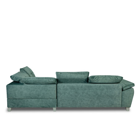 Coltar Extensibil Cu Otoman Mic Dreapta Sevilia Lux, Lada Depozitare, 5 Locuri, Tetiere Reglabile, Verde Petrol, 280 Cm-01