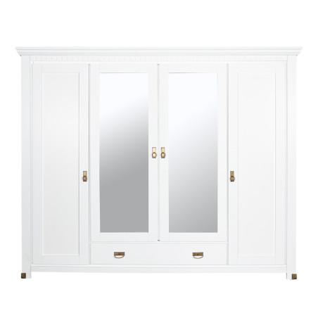 Dulap 4 Usi si 1 Sertar Saint Tropez, Vopsit Alb, 250 Cm-01