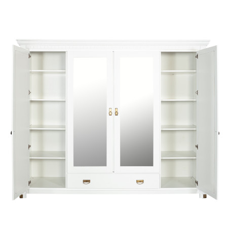 Dulap 4 Usi si 1 Sertar Saint Tropez, Vopsit Alb, 250 Cm-01