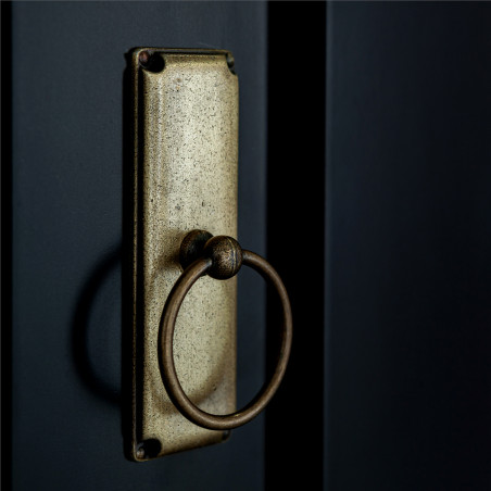Dulap 4 Usi si 1 Sertar Saint Tropez, Vopsit Negru, 250 Cm-01