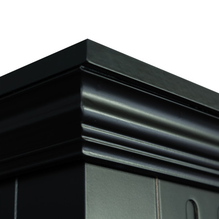Dulap 4 Usi si 1 Sertar Saint Tropez, Vopsit Negru, 250 Cm-01
