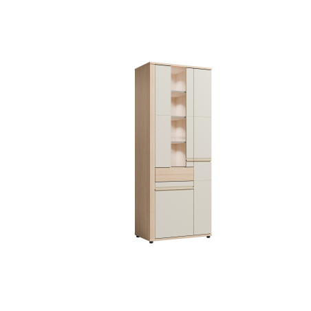 Vitrina Inalta Osaka  Kashmir Si Stejar Riva, 80 Cm-01