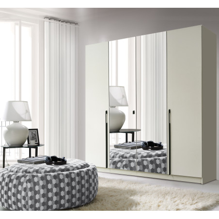 Dulap 4 Usi Cu Oglinda Denise Kashmir, 200 Cm-01