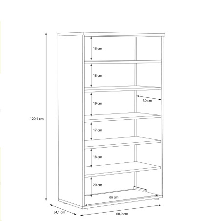 Pantofar Best alb si beton optic gri deschis, 68.9 Cm-01