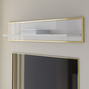 Polita Glamour Alb Si Alb Super Lucios, 140 Cm