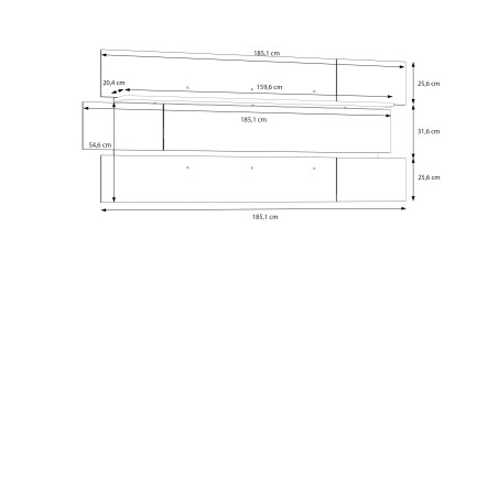 Raft Suspendat Lokka Stejar Artisan Si Alb, 195.1 Cm-01