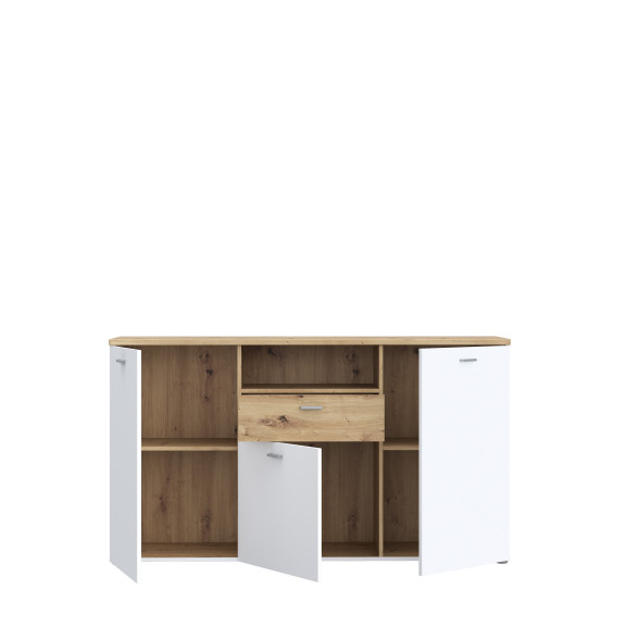 Bufet Lokka Stejar Artisan Si Alb, 154.8 Cm