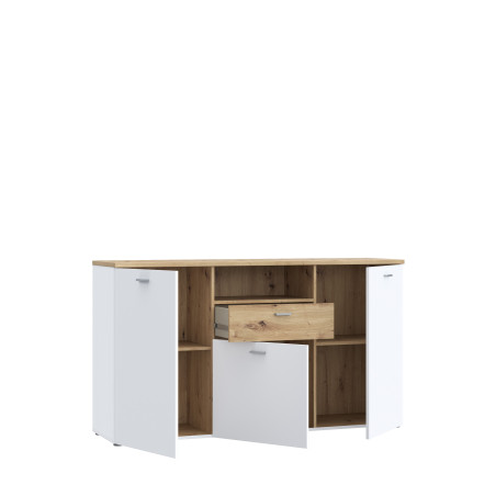 Bufet Lokka Stejar Artisan Si Alb, 154.8 Cm-01