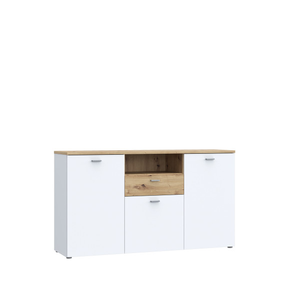 Bufet Lokka Stejar Artisan Si Alb, 154.8 Cm