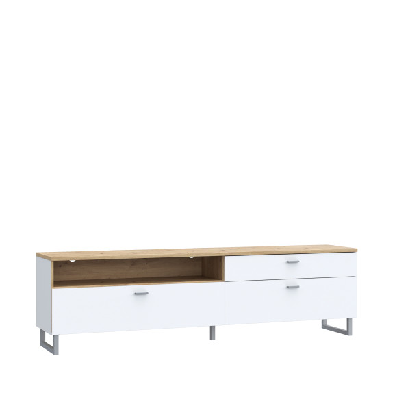 Comoda Tv Mare Lokka Stejar Artisan Si Alb, 205.1 Cm