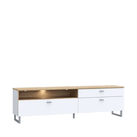 Comoda Tv Mare Lokka Stejar Artisan Si Alb, 205.1 Cm