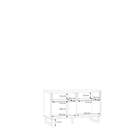 Comoda Tv Mica Lokka Stejar Artisan Si Alb, 95.4 Cm-01