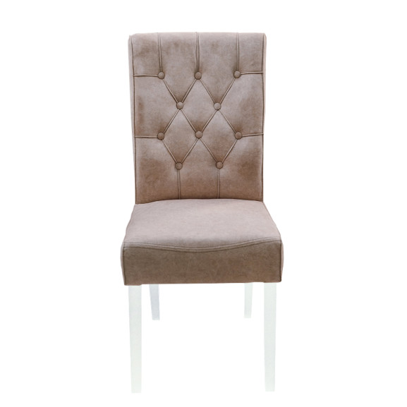 Scaun Saint Tropez, Bej, Alb, 44 x 67 x 99.5 Cm