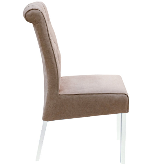 Scaun Saint Tropez, Bej, Alb, 44 x 67 x 99.5 Cm