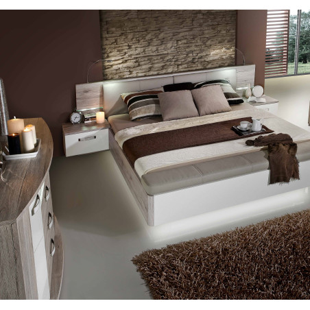 LED Banda Pat 180 x 200 Cm Rendevous, Alb Rece-01