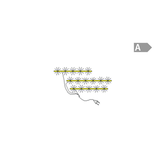 LED Banda Pat 160 x 200 Cm Rendevous, Alb Rece