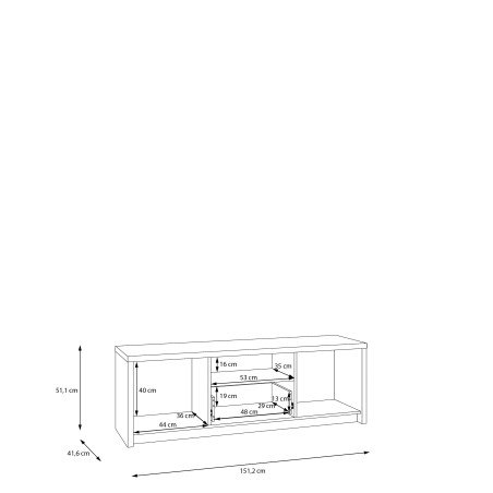 Comoda Tv Mica Euforica Stejar Masurian, 151.2 Cm-01