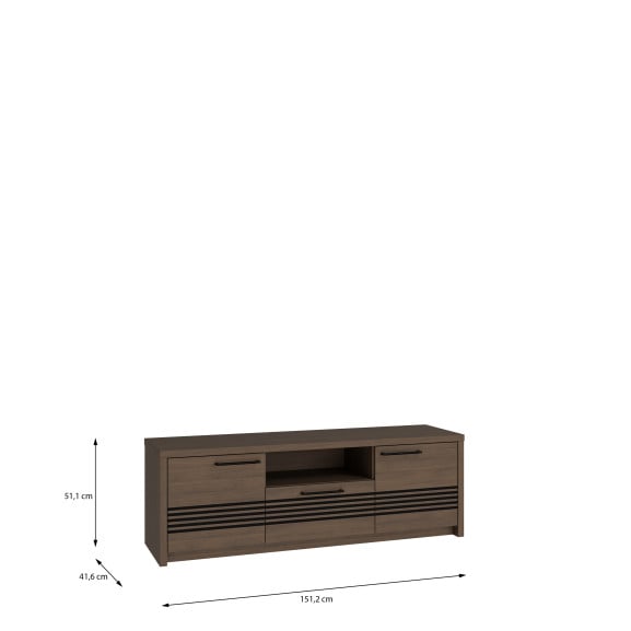 Comoda Tv Mica Euforica Stejar Masurian, 151.2 Cm