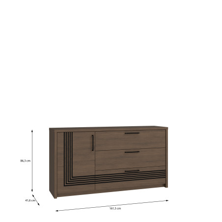 Bufet Euforica 1 Usa Si 3 Sertare, 161.5 Cm-01