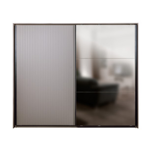 Dulap Destiny, Rama Design, 3 Despartitoare, 3 Bare Haine, 6 Polite, 5 Sertare, 250 Cm