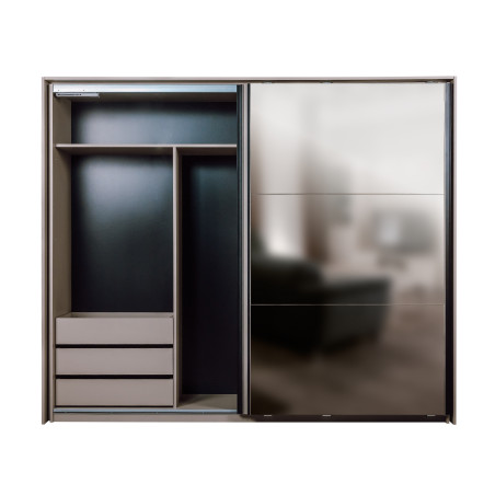 Dulap Destiny, Rama Design, 3 Despartitoare, 3 Bare Haine, 6 Polite, 5 Sertare, 250 Cm-01