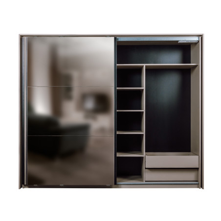 Dulap Destiny, Rama Design, 3 Despartitoare, 3 Bare Haine, 6 Polite, 5 Sertare, 250 Cm-01
