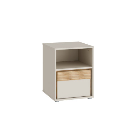 Noptiera Cu 1Sertar Waxala, Stejar Mauvella Si Nisip, 41.3 Cm-01