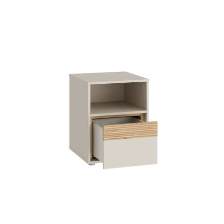 Noptiera Cu 1Sertar Waxala, Stejar Mauvella Si Nisip, 41.3 Cm-01