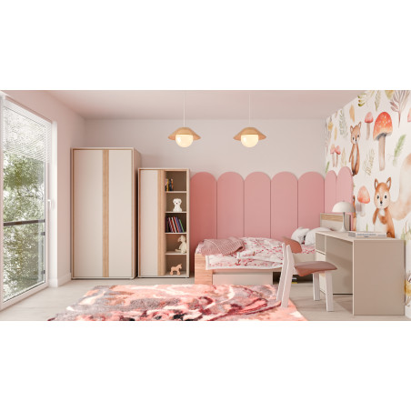Comoda Waxala, Stejar Mauvella Si Nisip, 96.3 Cm-01