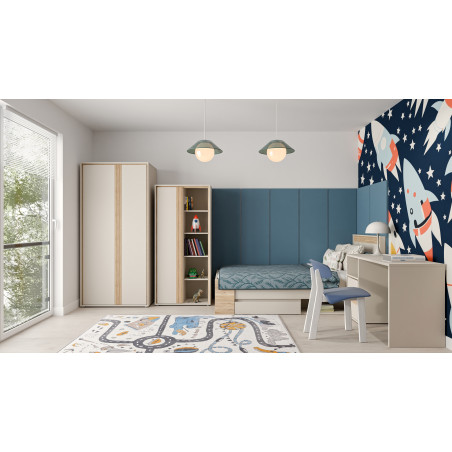 Comoda Waxala, Stejar Mauvella Si Nisip, 96.3 Cm-01