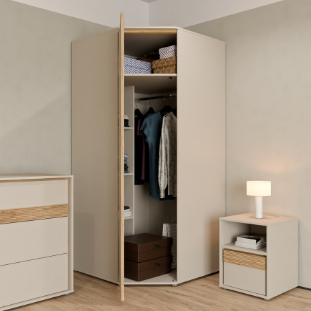 Comoda Waxala, Stejar Mauvella Si Nisip, 96.3 Cm-01