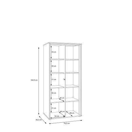 Etajera Waxala, Stejar Mauvella Si Nisip, 76.3 Cm-01