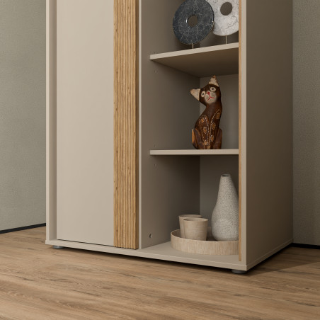 Etajera Waxala, Stejar Mauvella Si Nisip, 76.3 Cm-01
