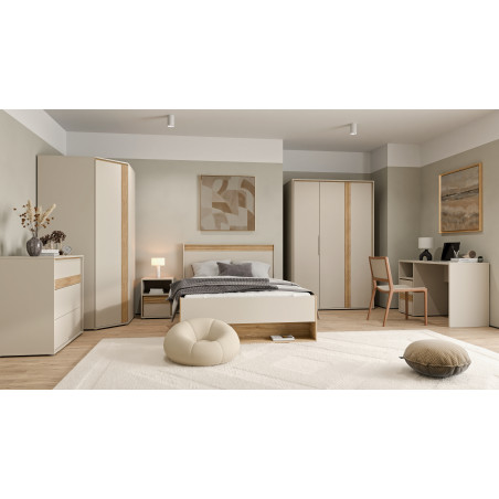 Pat Waxala Dimensiune Saltea 120 x 200 Cm, Stejar Mauvella Si Nisip-01