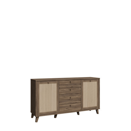 Bufet Glowkiss, Stejar Valencia Si Ratan Natural, 159.2 Cm-01