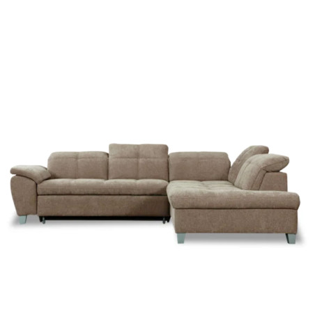 Coltar Extensibil Cu Otoman Mic Dreapta Sevilia Lux, 5 Locuri, Tetiere Reglabile, Maro Deschis, 280 Cm-01