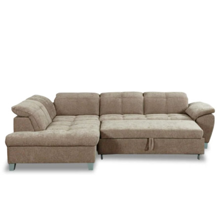 Coltar Extensibil Cu Otoman Mic Stanga Sevilia Lux, 5 Locuri, Tetiere Reglabile, Maro Deschis, 280 Cm-01