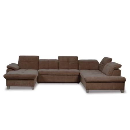Coltar U Extensibil Sevilia Lux, Dreapta, 6 Locuri, Tetiere Reglabile, Maro, Seal 20, 355 Cm-01