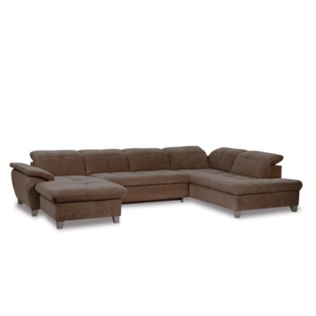 Coltar U Extensibil Sevilia Lux, Dreapta, 6 Locuri, Tetiere Reglabile, Maro, Seal 20, 355 Cm-01