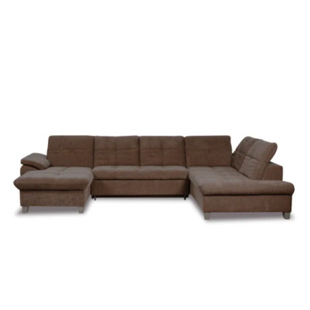 Coltar U Extensibil Sevilia Lux, Dreapta, 6 Locuri, Tetiere Reglabile, Maro, Seal 20, 355 Cm-01