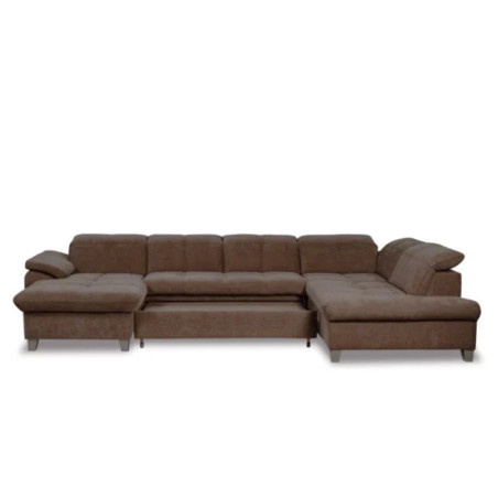 Coltar U Extensibil Sevilia Lux, Dreapta, 6 Locuri, Tetiere Reglabile, Maro, Seal 20, 355 Cm-01